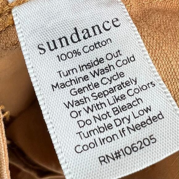 NWOT Sundance Voyager Trouser Cotton Crop Wide Leg Pants Cashew Brown Size P8 - Picture 5 of 6